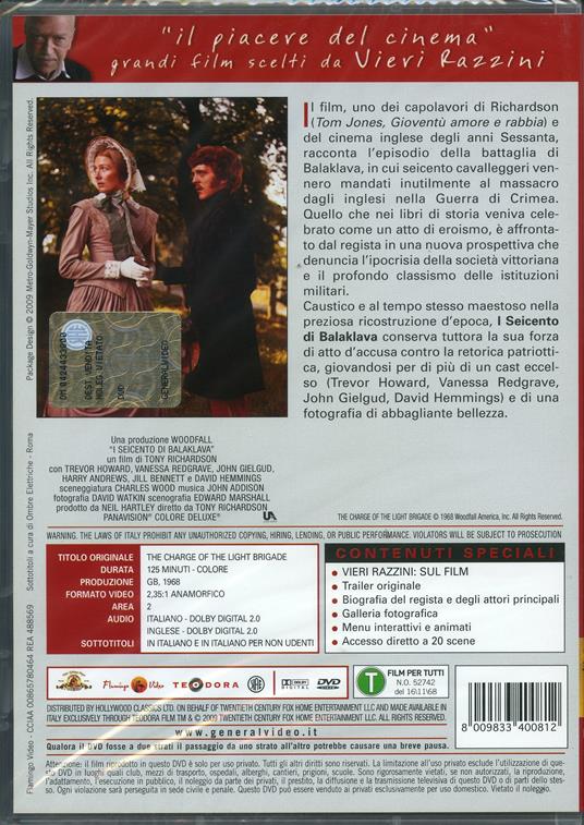 I seicento di Balaklava di Tony Richardson - DVD - 2