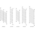 Sistema a cavetto per pannelli porta avvisi – 35,5×4,5×400 cm