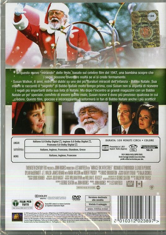 Miracolo nella Trentaquattresima strada - DVD - Film di Les Mayfield  Fantastico | IBS