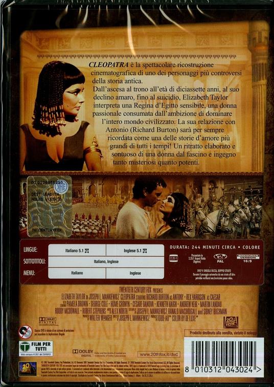 Cleopatra (2 DVD) di Joseph Leo Mankiewicz - DVD - 2