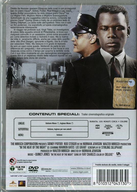 La calda notte dell'ispettore Tibbs di Norman Jewison - DVD - 2