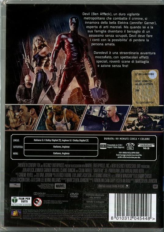 Daredevil di Mark Steven Johnson - DVD - 2