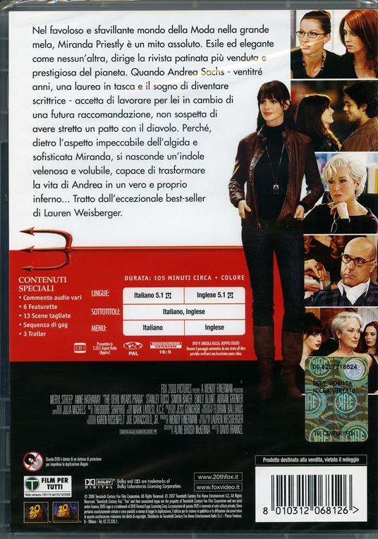 Il diavolo veste Prada - DVD - Film di David Frankel Commedia | IBS