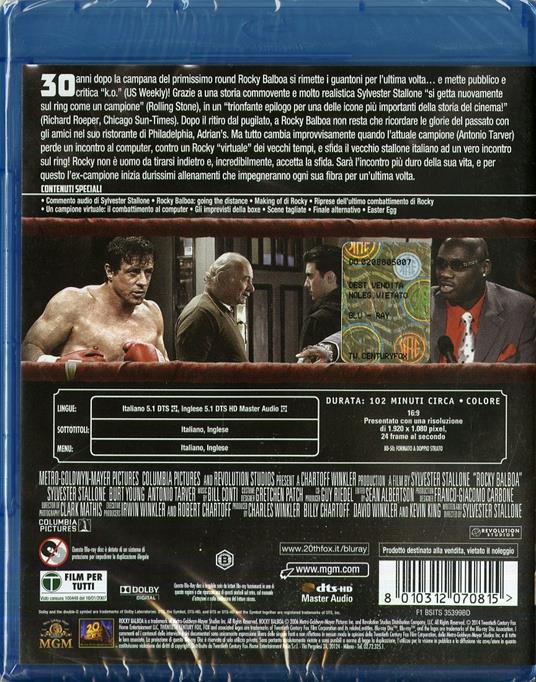 Rocky Balboa di Sylvester Stallone - Blu-ray - 2