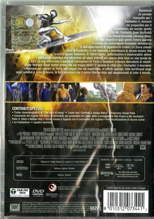 I Fantastici 4 e Silver Surfer (1 DVD) - DVD - Film di Tim Story Avventura  | IBS