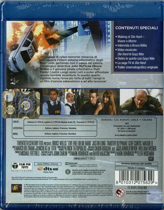 Die Hard. Vivere o morire di Len Wiseman - Blu-ray - 2