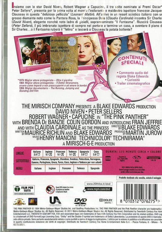 La Pantera Rosa - DVD - Film di Blake Edwards Commedia | IBS