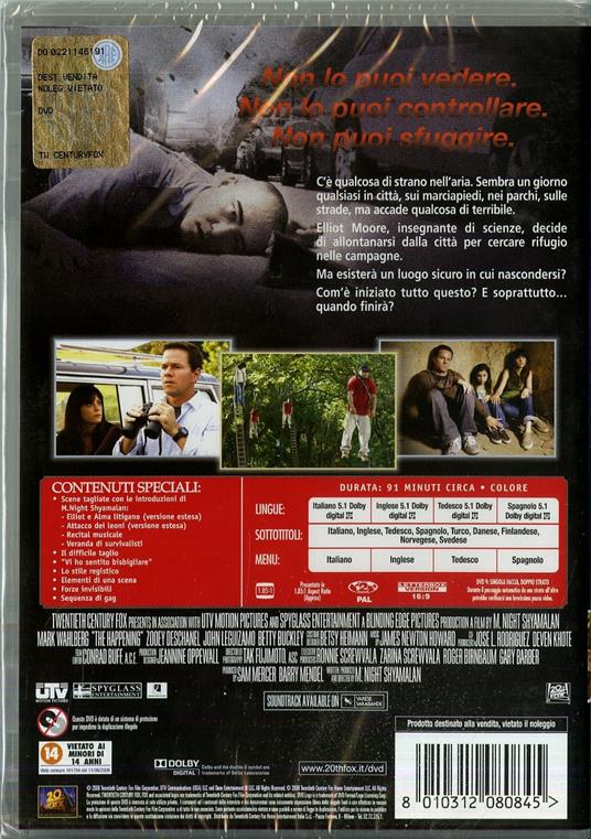 E venne il giorno di Manoj Night Shyamalan - DVD - 2