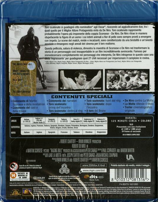 Toro scatenato - Blu-ray - Film di Martin Scorsese Drammatico | IBS