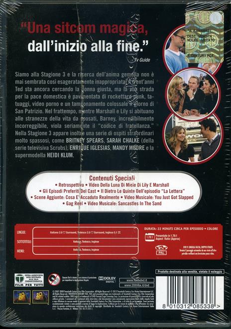 How I Met Your Mother. Alla fine arriva mamma. Stagione 3 (3 DVD) - DVD -  Film di Pamela Fryman , Rob Greenberg Commedia | IBS