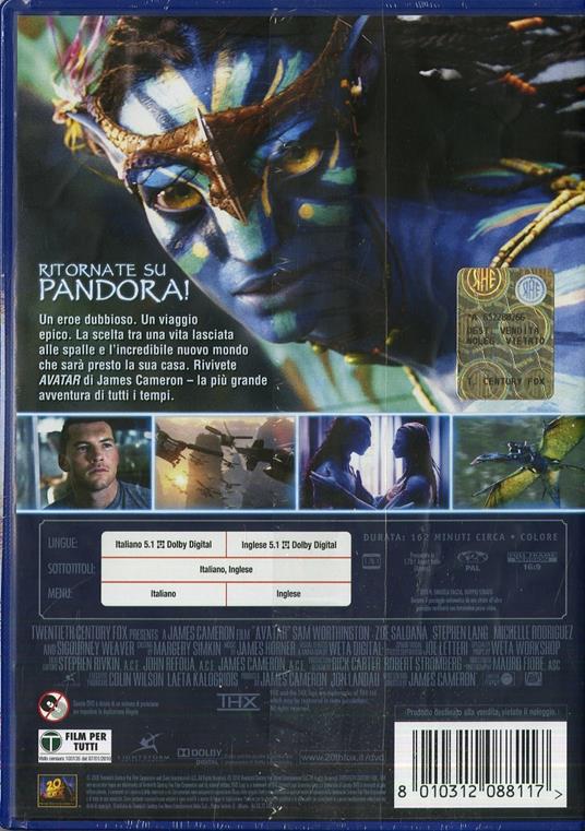 Avatar - DVD - Film di James Cameron Fantastico | IBS