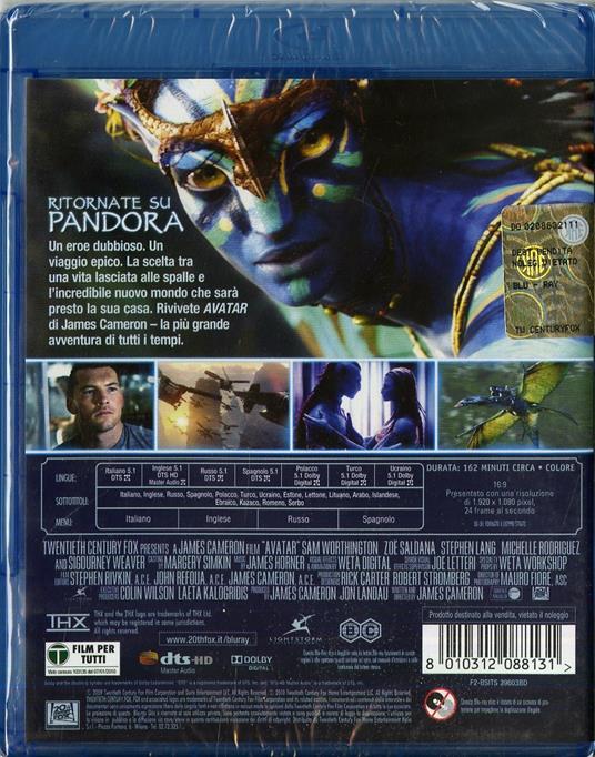 Avatar. La via dell'acqua (2 Blu-ray) - Blu-ray - Film di James Cameron  Fantastico