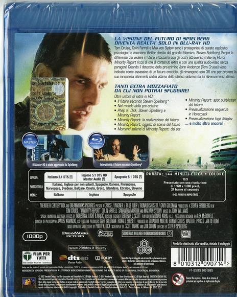 Minority Report di Steven Spielberg - Blu-ray - 2