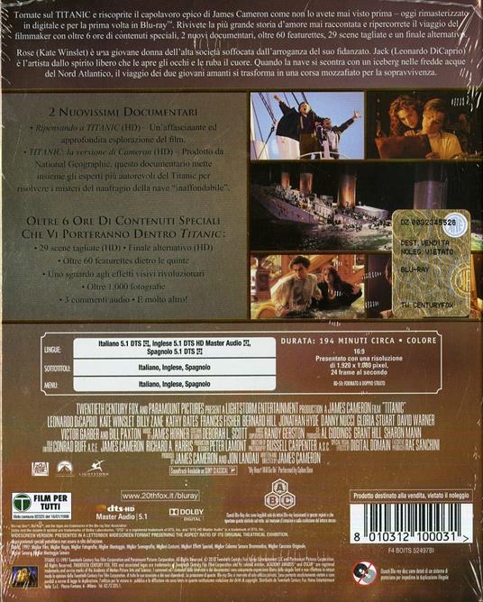 Titanic (2 Blu-ray) di James Cameron - Blu-ray - 2