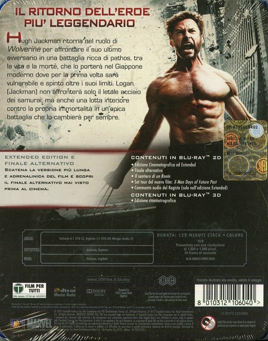 Wolverine. L'immortale 3D (Blu-ray + Blu-ray 3D) di James Mangold - 2