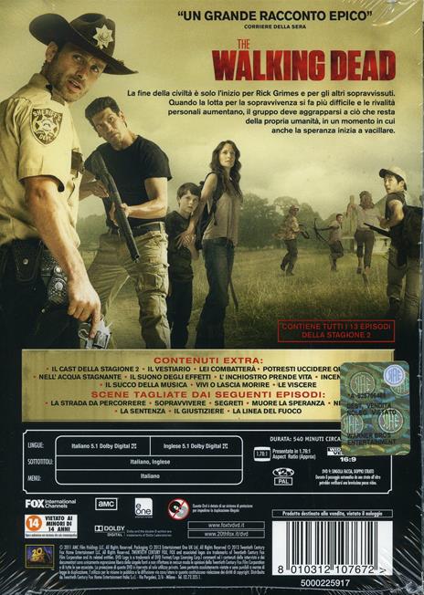 The Walking Dead. Stagione 2. Serie TV ita (4 DVD) - DVD - Film di Ernest  R. Dickerson , Guy Ferland Avventura | IBS