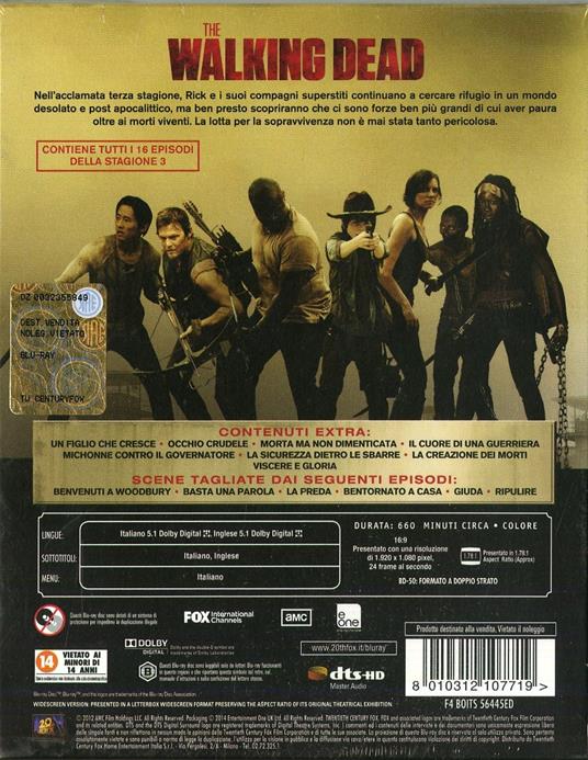 The Walking Dead. Stagione 3. Serie TV ita (5 Blu-ray) - Blu-ray - Film di  Ernest R. Dickerson , Greg Nicotero Avventura | IBS