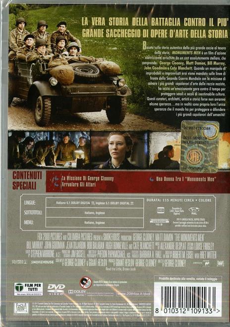 Monuments Men di George Clooney - DVD - 2