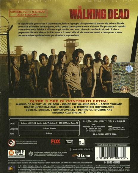 The Walking Dead. Stagione 4. Serie TV ita (5 Blu-ray) di Greg Nicotero,Guy Ferland,Daniel Sackheim - Blu-ray - 2