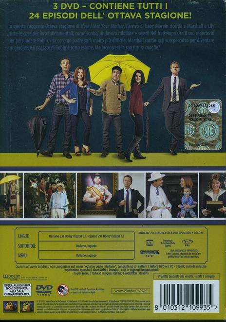 How I Met Your Mother. Alla fine arriva mamma. Stagione 8 (3 DVD) di Pamela Fryman,Rob Greenberg,Michael J. Shea - DVD - 2