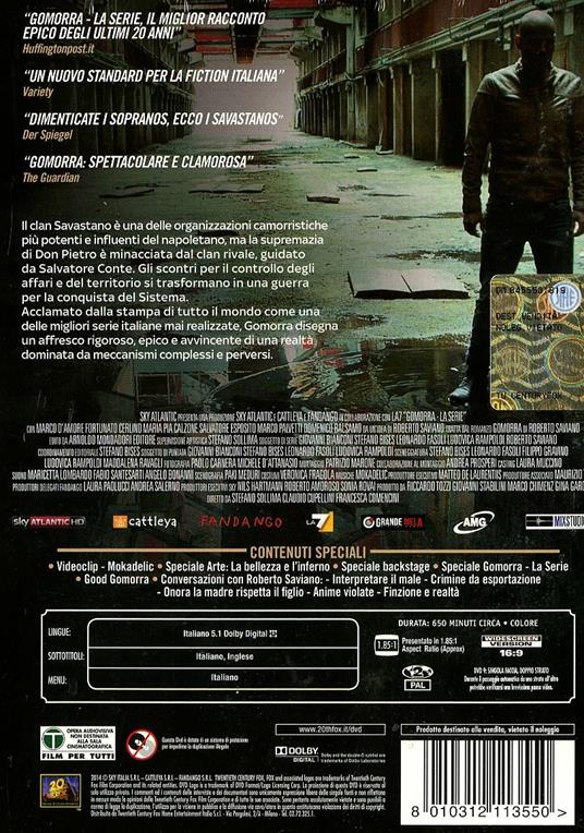 Gomorra. La serie. Stagione 1 (4 DVD) - DVD - Film di Stefano Sollima ,  Francesca Comencini Drammatico | IBS