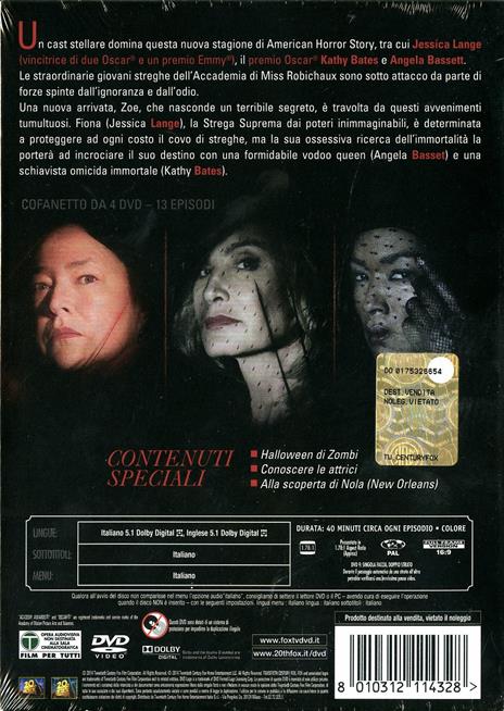 American Horror Story. Stagione 3 (4 DVD) di Alfonso Gomez-Rejon,Bradley Buecker,Michael Uppendahl - DVD - 2