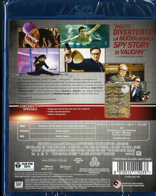 Kingsman: Secret Service - Blu-ray - Film di Matthew Vaughn Avventura | IBS