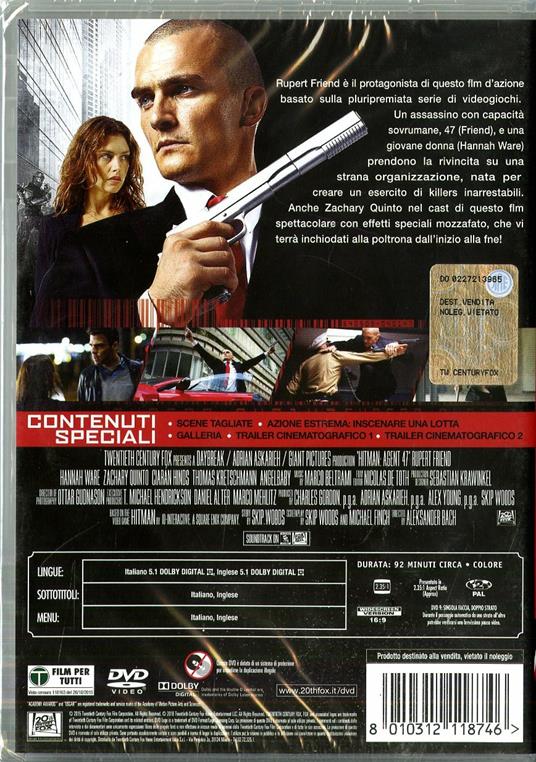 Hitman. Agent 47 - DVD - Film di Aleksander Bach Avventura | IBS