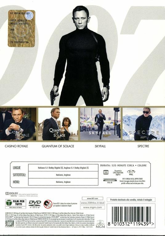 Daniel Craig Collection. 007 (4 DVD) - DVD - Film di Martin Campbell , Marc  Forster Giallo e thriller | IBS