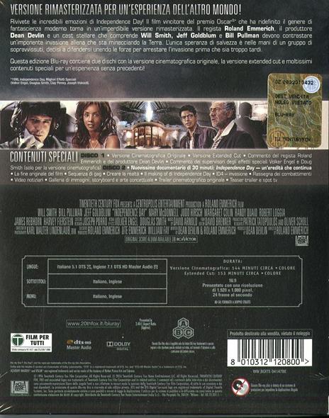 Independence Day. Ed. rimasterizzata (2 Blu-ray) di Roland Emmerich - 2