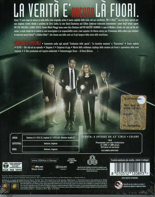 X Files. La stagione evento (2 Blu-ray) di Chris Carter,James Wong,Darin Morgan,Glen Morgan - Blu-ray - 2