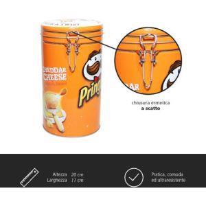 Scatola di Latta Pringles Per Patatine Chiusura Ermetica Arancione - 3