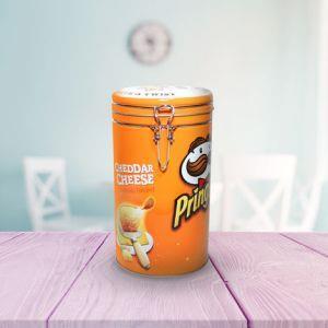 Scatola di Latta Pringles Per Patatine Chiusura Ermetica Arancione - 5