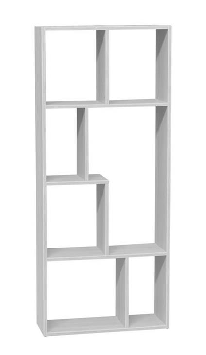 HOMEMANIA Libreria Ingressini Mobile da Parete, Scaffale. Con Ripiani. Da Salotto, Ufficio. Bianco in Legno, 63 x 24 x 150 cm