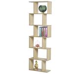 Libreria Design Moderna Scaffale 6 Ripiani 180x58x28cm Casa Ufficio Quercia