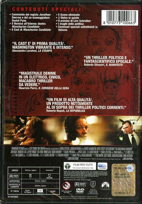 The Manchurian Candidate di Jonathan Demme - DVD - 2