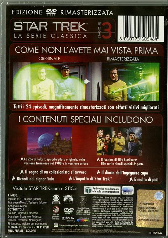 Star Trek. La serie classica. Stagione 3 (7 DVD) - DVD - Film Fantastico |  IBS