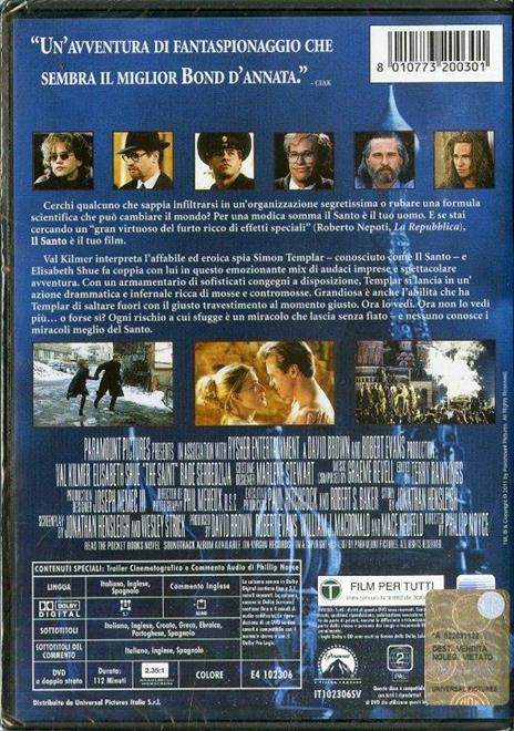 Il Santo di Phillip Noyce - DVD - 2