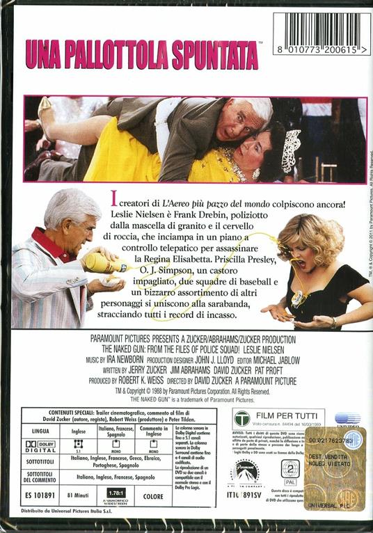 Una pallottola spuntata - DVD - Film di David Zucker Commedia | IBS