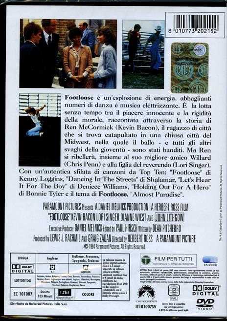 Footloose di Herbert Ross - DVD - 2