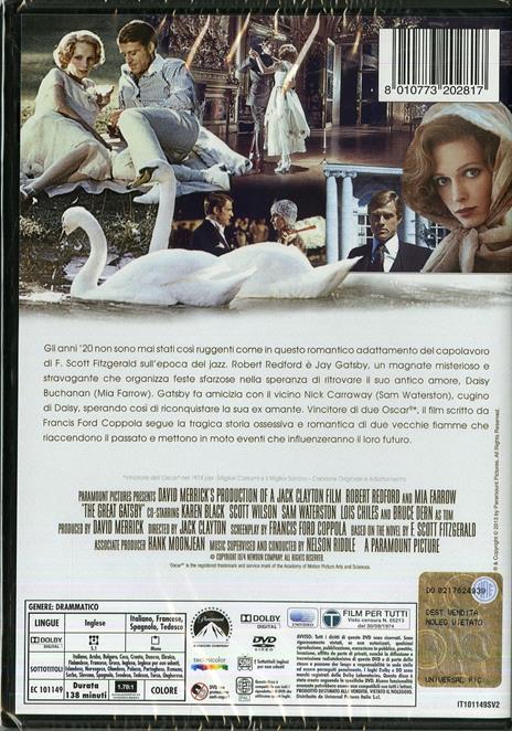 Il grande Gatsby di Jack Clayton - DVD - 2