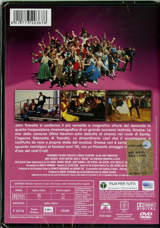 Grease - DVD - Film di Randal Kleiser Musicale | IBS