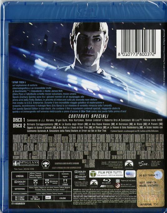 Star Trek (2 Blu-ray) di J. J. Abrams - Blu-ray - 2