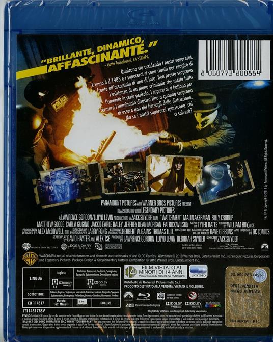 Watchmen di Zack Snyder - Blu-ray - 2