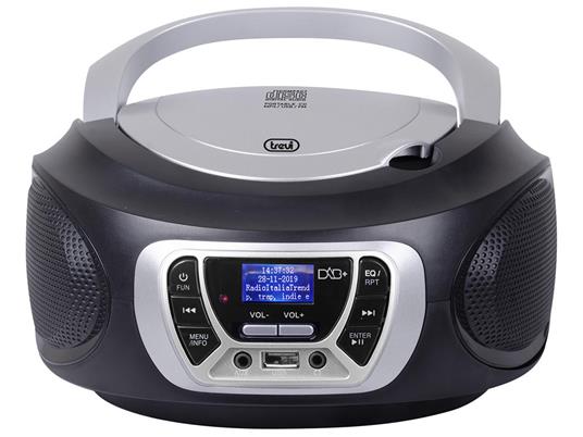 Stereo Portatile Boombox CD DAB DAB+ AUX-IN Trevi CMP 510 DAB Nero - Trevi  - TV e Home Cinema, Audio e Hi-Fi | IBS