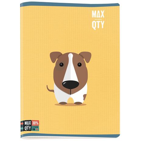 Quaderno maxi A4 Seven MAX QTY Flat Animals. Quadretti piccoli 4 mm - 6