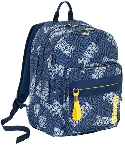 Zaino scuola Outsize Seven Totem Blue Deep. Blu