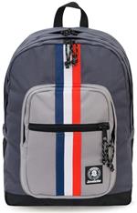 Zaino scuola Invicta New Way Logo Jelek Pro Brand Steel Gray-Stone Grigio