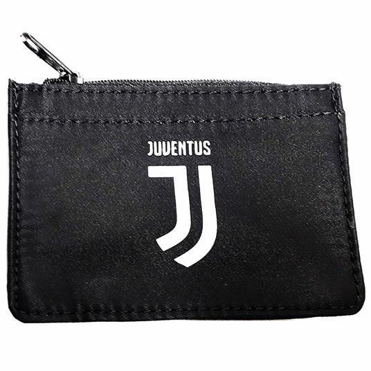 Portafoglio Juventus Zipper Coin Bianco e nero. Black and White