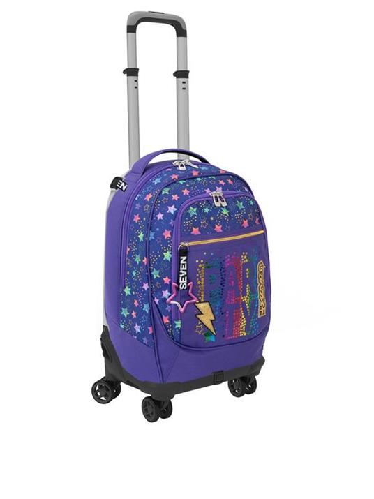 Zaino Trolley Jack-4WD Seven 7.1 Dance Party Portent Violet. Blu-Viola - 4